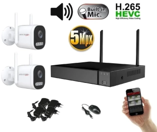Monitorrs Security Wifi IP 2 kamerový set 5 MPix, aktiv (6123K2)