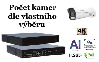 Monitorrs Security AI IP Park kamerový set 8 Mpix (6380K8+)